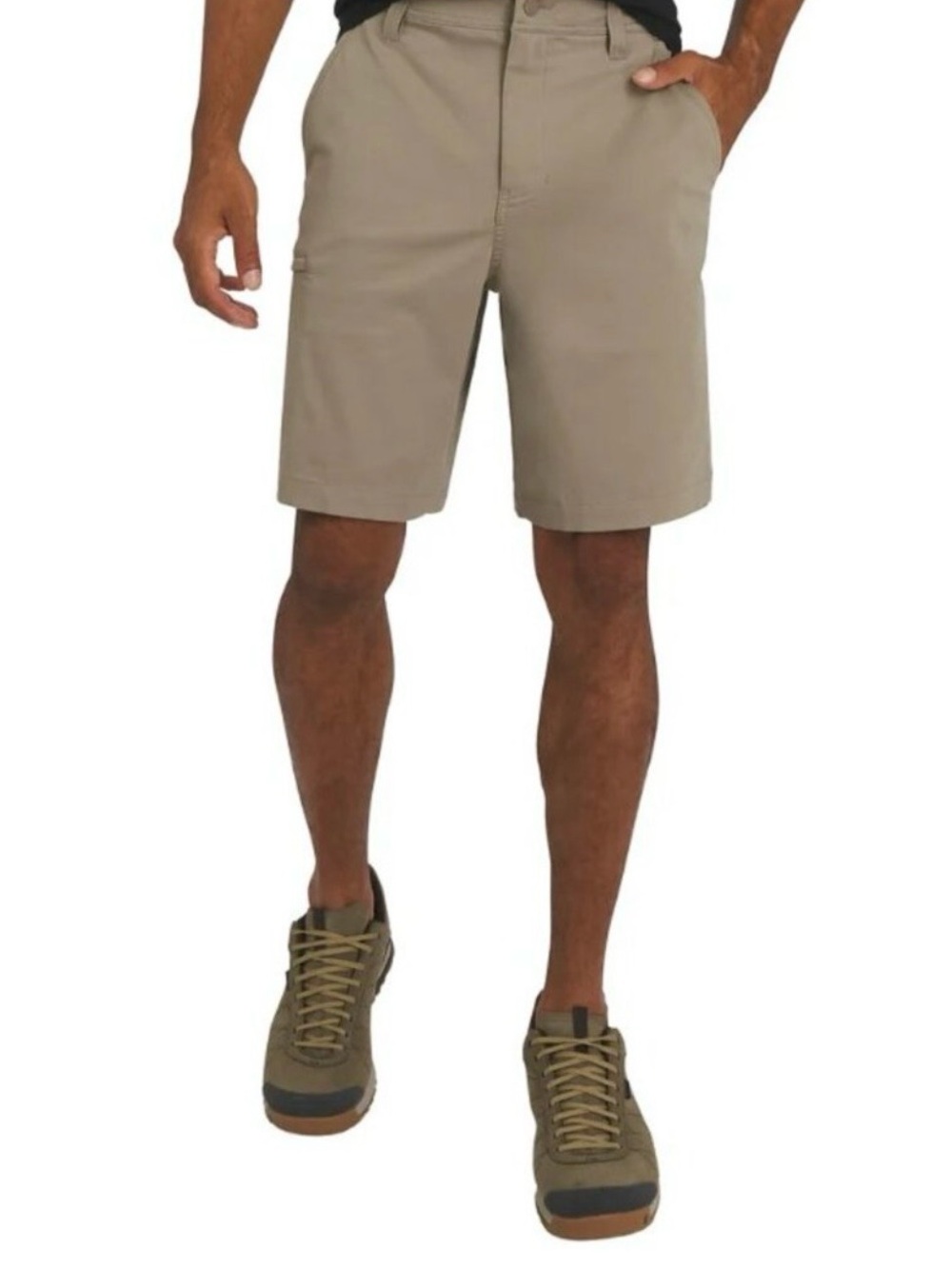 Wrangler Men's Tan Flat-Front Shorts